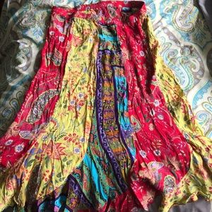 Long beautifully colored skirt